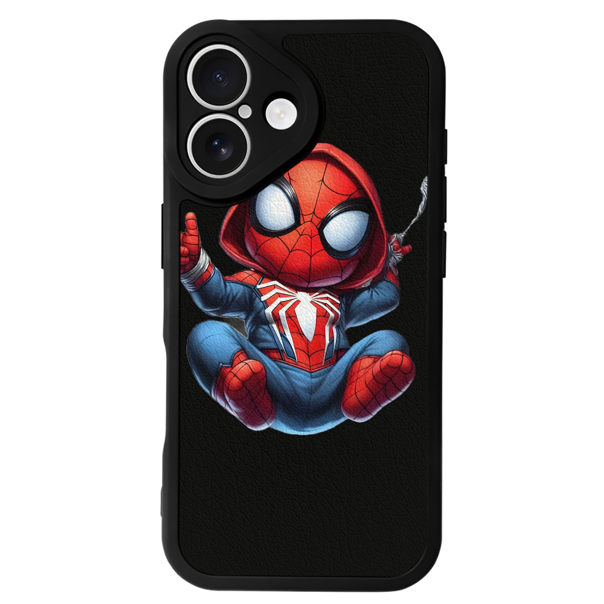 Spider Man スパイダーマン 【iPhone 16シリーズ対応】シリコンスマホケース（レザー調） 材質：シリコン